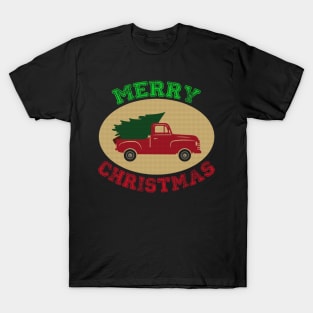 Merry Christmas Jeep Tree Pick up truck tree Christmas Jeep Lover T-Shirt